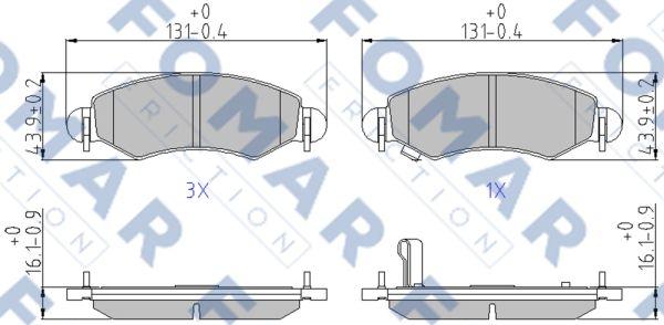 FOMAR Friction FO 894781 - Kit de plaquettes de frein, frein à disque cwaw.fr