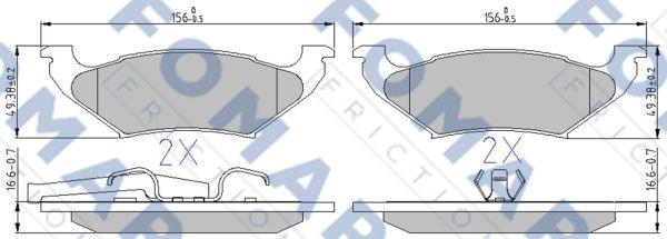 FOMAR Friction FO 895481 - Kit de plaquettes de frein, frein à disque cwaw.fr