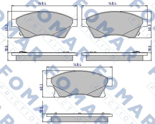 FOMAR Friction FO 895681 - Kit de plaquettes de frein, frein à disque cwaw.fr