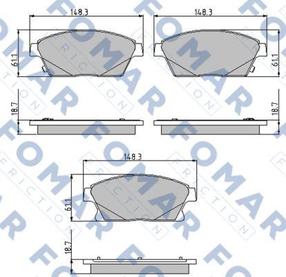 FOMAR Friction FO 895781 - Kit de plaquettes de frein, frein à disque cwaw.fr