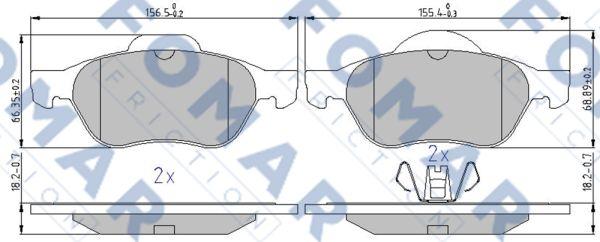 FOMAR Friction FO 896981 - Kit de plaquettes de frein, frein à disque cwaw.fr