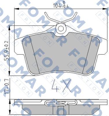 FOMAR Friction FO 896581 - Kit de plaquettes de frein, frein à disque cwaw.fr