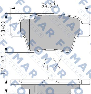 FOMAR Friction FO 896181 - Kit de plaquettes de frein, frein à disque cwaw.fr