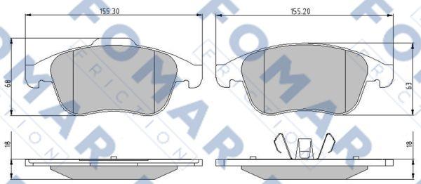 FOMAR Friction FO 896381 - Kit de plaquettes de frein, frein à disque cwaw.fr