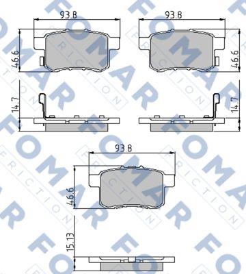 FOMAR Friction FO 891981 - Kit de plaquettes de frein, frein à disque cwaw.fr