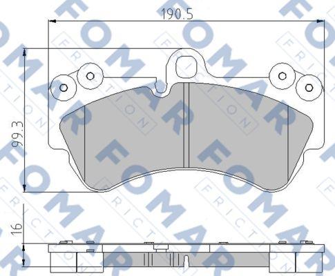 FOMAR Friction FO 891581 - Kit de plaquettes de frein, frein à disque cwaw.fr