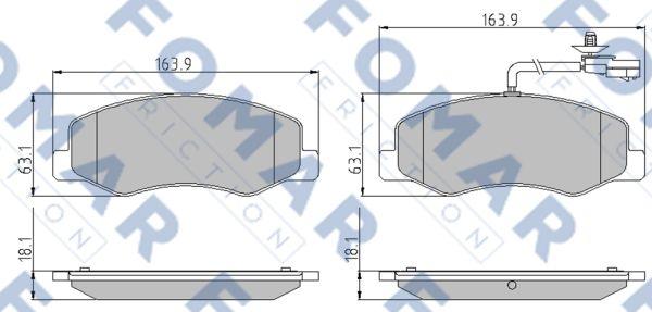 FOMAR Friction FO 898281 - Kit de plaquettes de frein, frein à disque cwaw.fr