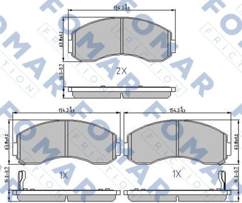 FOMAR Friction FO 893981 - Kit de plaquettes de frein, frein à disque cwaw.fr