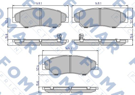 FOMAR Friction FO 893881 - Kit de plaquettes de frein, frein à disque cwaw.fr