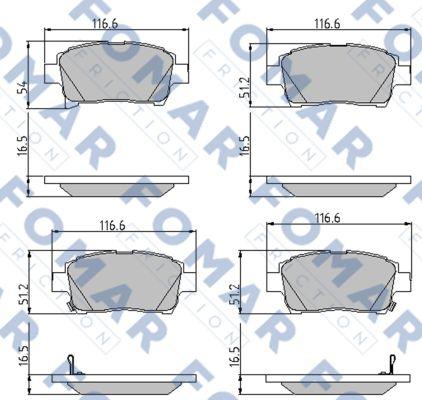 FOMAR Friction FO 892181 - Kit de plaquettes de frein, frein à disque cwaw.fr