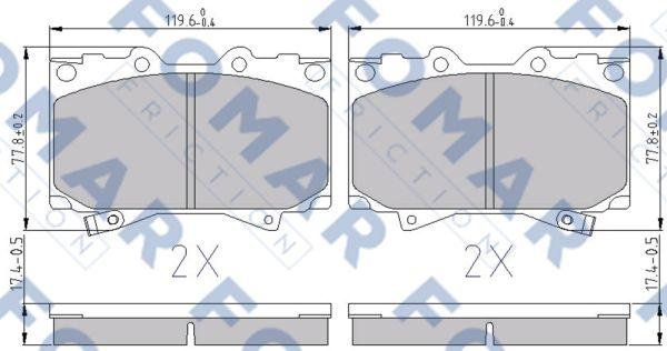 FOMAR Friction FO 892881 - Kit de plaquettes de frein, frein à disque cwaw.fr