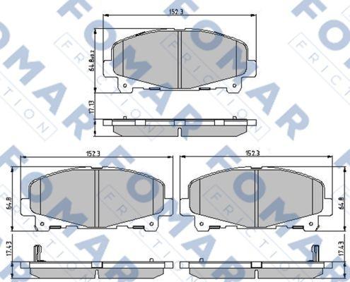 FOMAR Friction FO 897481 - Kit de plaquettes de frein, frein à disque cwaw.fr