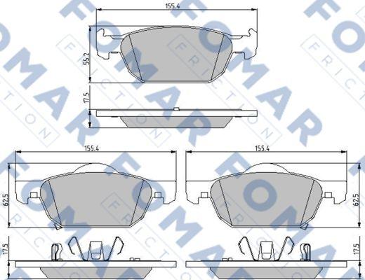 FOMAR Friction FO 897381 - Kit de plaquettes de frein, frein à disque cwaw.fr