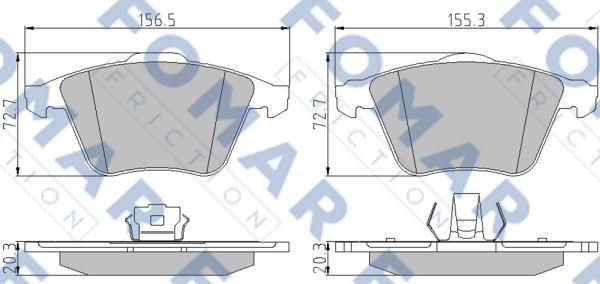 FOMAR Friction FO 849781 - Kit de plaquettes de frein, frein à disque cwaw.fr