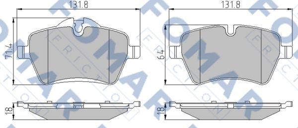 FOMAR Friction FO 844981 - Kit de plaquettes de frein, frein à disque cwaw.fr