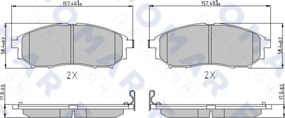 FOMAR Friction FO 846181 - Kit de plaquettes de frein, frein à disque cwaw.fr