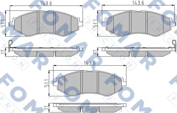 FOMAR Friction FO 846281 - Kit de plaquettes de frein, frein à disque cwaw.fr