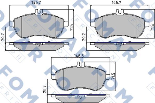 FOMAR Friction FO 848881 - Kit de plaquettes de frein, frein à disque cwaw.fr