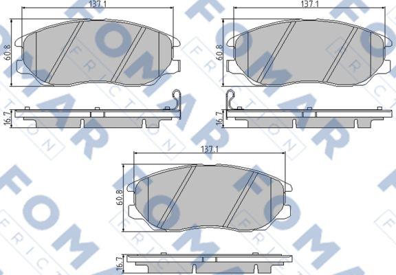 FOMAR Friction FO 847681 - Kit de plaquettes de frein, frein à disque cwaw.fr