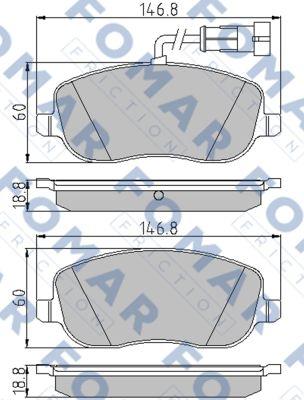 FOMAR Friction FO 847081 - Kit de plaquettes de frein, frein à disque cwaw.fr