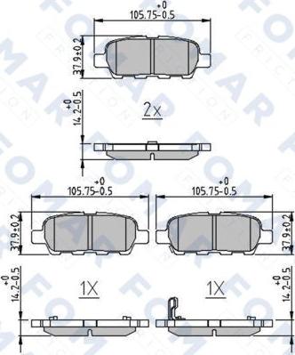 FOMAR Friction FO 859981 - Kit de plaquettes de frein, frein à disque cwaw.fr