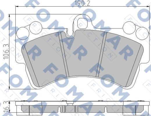 FOMAR Friction FO 859181 - Kit de plaquettes de frein, frein à disque cwaw.fr