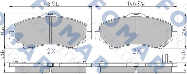 FOMAR Friction FO 850083 - Kit de plaquettes de frein, frein à disque cwaw.fr