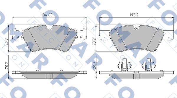 FOMAR Friction FO 858781 - Kit de plaquettes de frein, frein à disque cwaw.fr