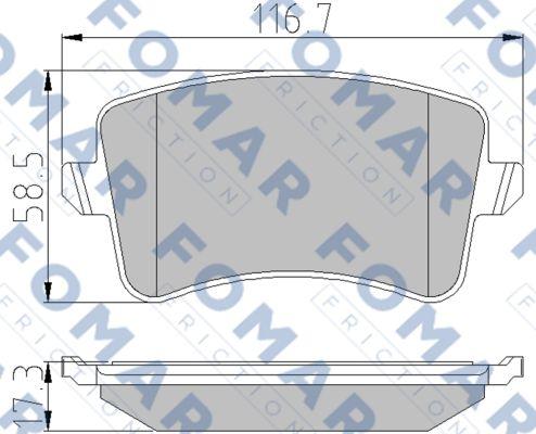 FOMAR Friction FO 857581 - Kit de plaquettes de frein, frein à disque cwaw.fr