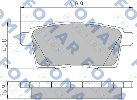 FOMAR Friction FO 857781 - Kit de plaquettes de frein, frein à disque cwaw.fr