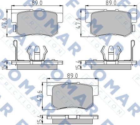 FOMAR Friction FO 860781 - Kit de plaquettes de frein, frein à disque cwaw.fr