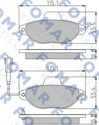 FOMAR Friction FO 861181 - Kit de plaquettes de frein, frein à disque cwaw.fr