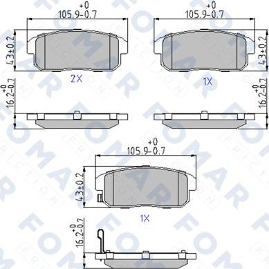 FOMAR Friction FO 868981 - Kit de plaquettes de frein, frein à disque cwaw.fr