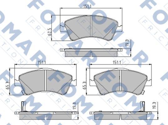 FOMAR Friction FO 862681 - Kit de plaquettes de frein, frein à disque cwaw.fr