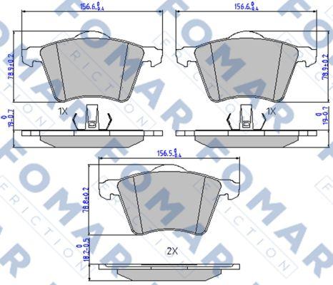 FOMAR Friction FO 867981 - Kit de plaquettes de frein, frein à disque cwaw.fr