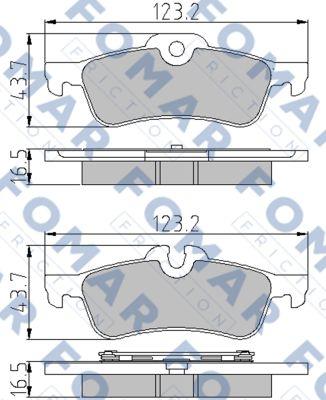 FOMAR Friction FO 800781 - Kit de plaquettes de frein, frein à disque cwaw.fr