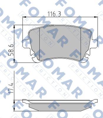 FOMAR Friction FO 815281 - Kit de plaquettes de frein, frein à disque cwaw.fr