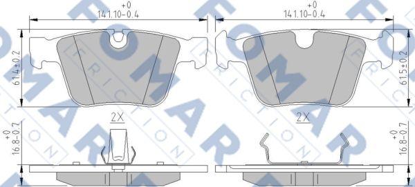 FOMAR Friction FO 884983 - Kit de plaquettes de frein, frein à disque cwaw.fr