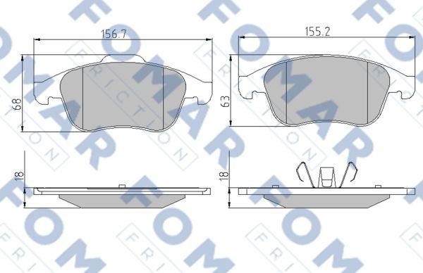 FOMAR Friction FO 886381 - Kit de plaquettes de frein, frein à disque cwaw.fr