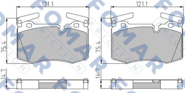 FOMAR Friction FO 888083 - Kit de plaquettes de frein, frein à disque cwaw.fr