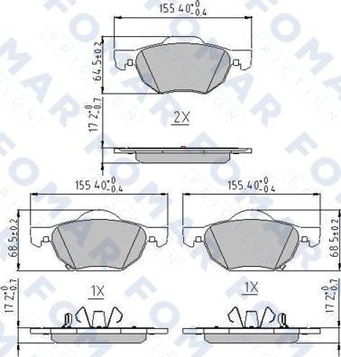 FOMAR Friction FO 839081 - Kit de plaquettes de frein, frein à disque cwaw.fr