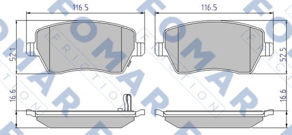 FOMAR Friction FO 839181 - Kit de plaquettes de frein, frein à disque cwaw.fr