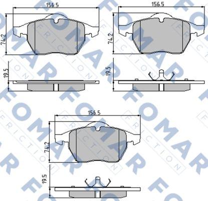 FOMAR Friction FO 838181 - Kit de plaquettes de frein, frein à disque cwaw.fr