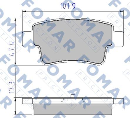 FOMAR Friction FO 832981 - Kit de plaquettes de frein, frein à disque cwaw.fr