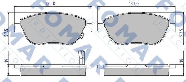 FOMAR Friction FO 827581 - Kit de plaquettes de frein, frein à disque cwaw.fr