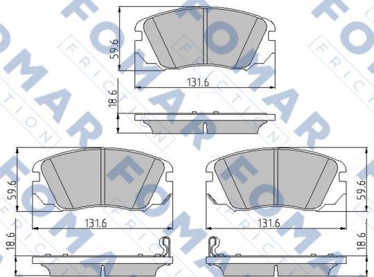 FOMAR Friction FO 870181 - Kit de plaquettes de frein, frein à disque cwaw.fr