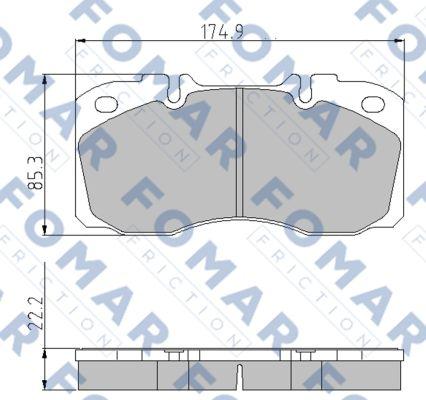 FOMAR Friction FO 870281 - Kit de plaquettes de frein, frein à disque cwaw.fr