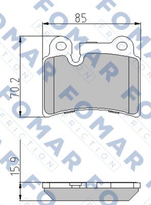 FOMAR Friction FO 871381 - Kit de plaquettes de frein, frein à disque cwaw.fr