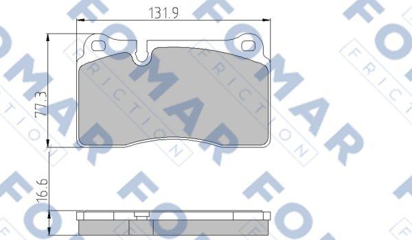 FOMAR Friction FO 871281 - Kit de plaquettes de frein, frein à disque cwaw.fr