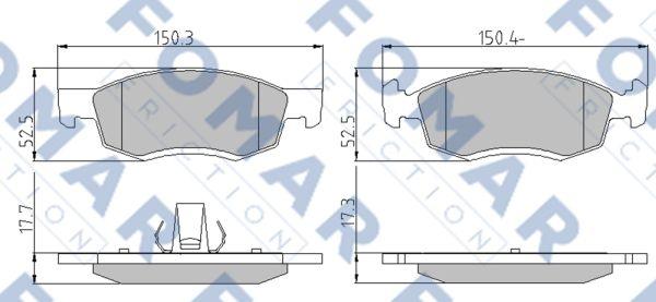 FOMAR Friction FO 873681 - Kit de plaquettes de frein, frein à disque cwaw.fr